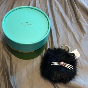 Kate Spade Cat Pouf Key Chain